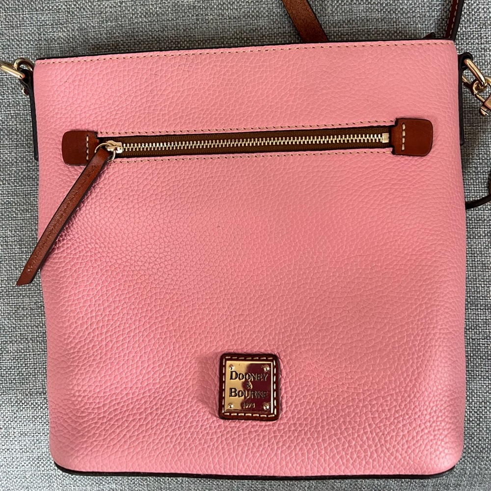 Dooney and Bourke pebble grain crossbody pale, pink - Barbie pink!